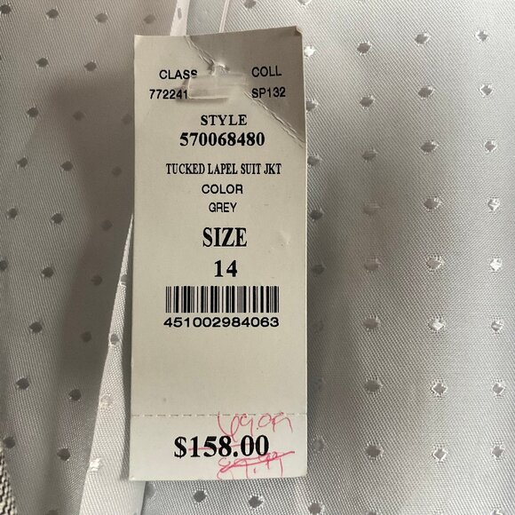 WHBM NWT Quality Detailed Blazer Jacket Sz 14 Gray *Coupon Eligible* Orig $158 - Picture 4 of 13